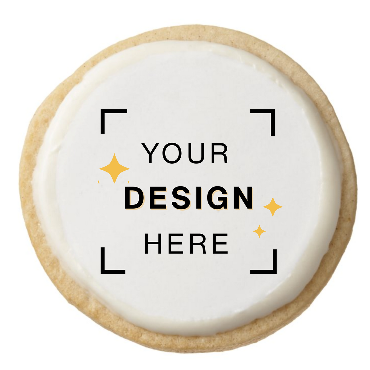 Custom printed cookies from Spectrum of Sweets with personalized designs, shown in a bulk assortment.